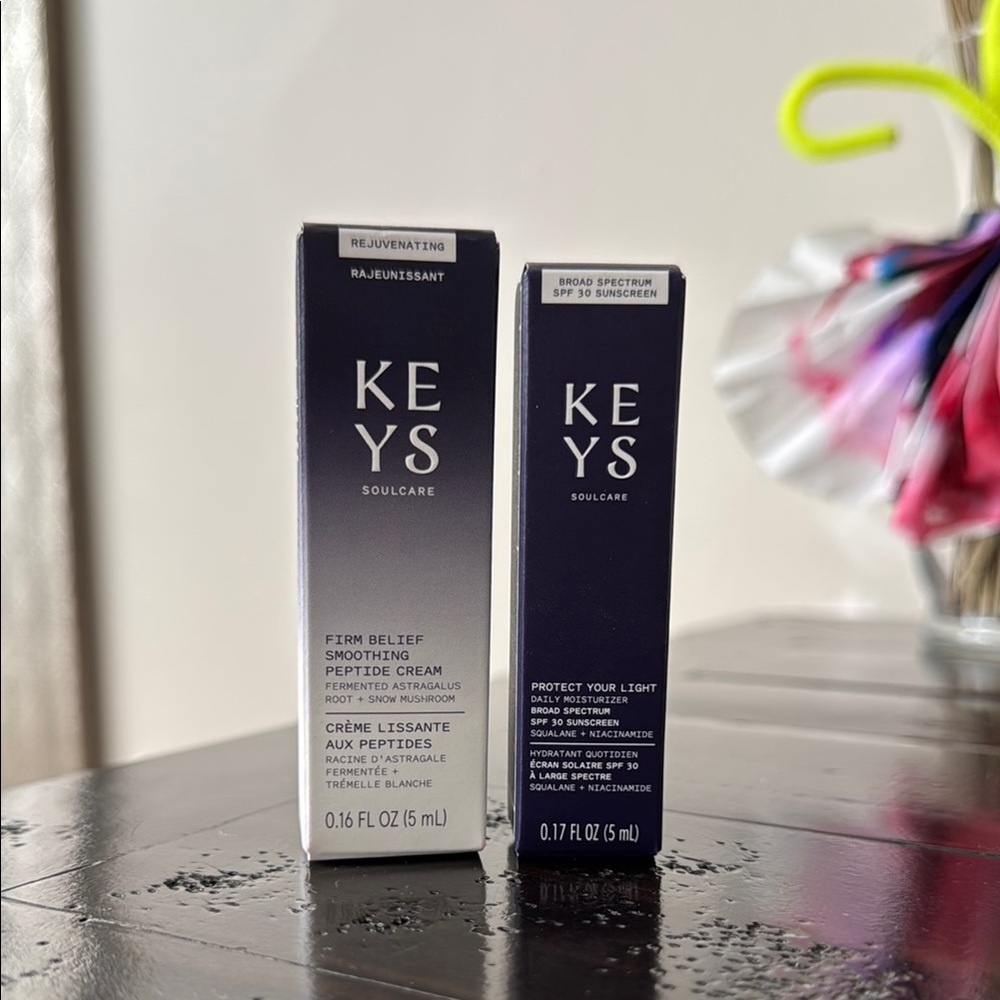 Keys Soulcare Firm Belief Smoothing Peptide Cream and Daily Moisturizer